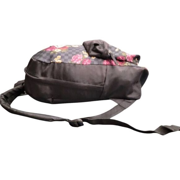 Vans Off The Wall Floral Checked Standard Size Book Bag Travel School Backpack - Picture 6 of 10